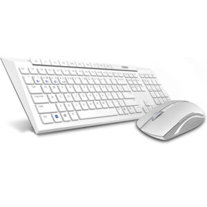 کیبورد و موس بی‌سیم رپو RAPOO 8210M سفید | اتصال Wireless – کلیدهای مقاوم – مناسب اداری و بازی